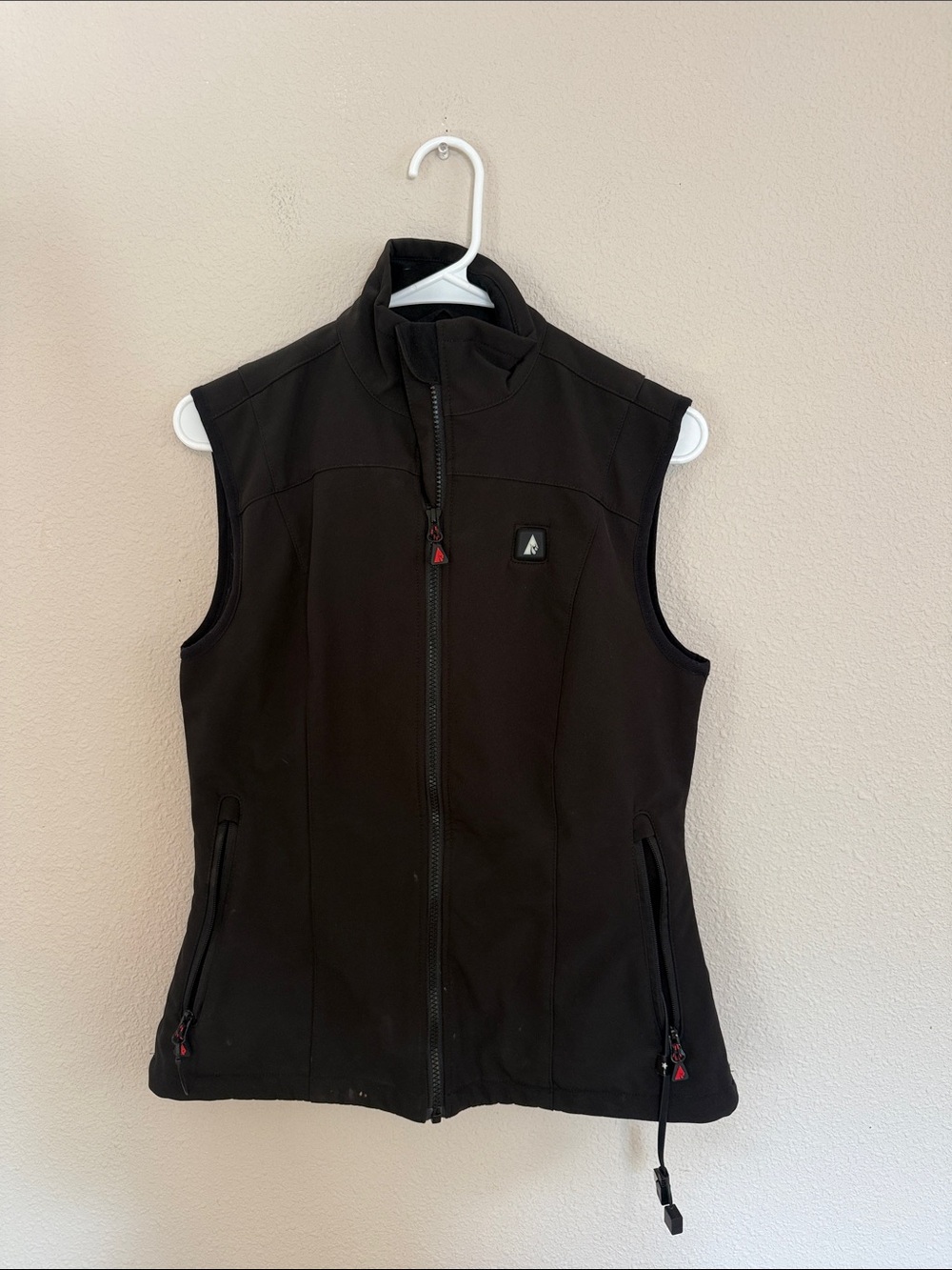Women's Black Softshell Vest - Zoned Performance Vest - Heated